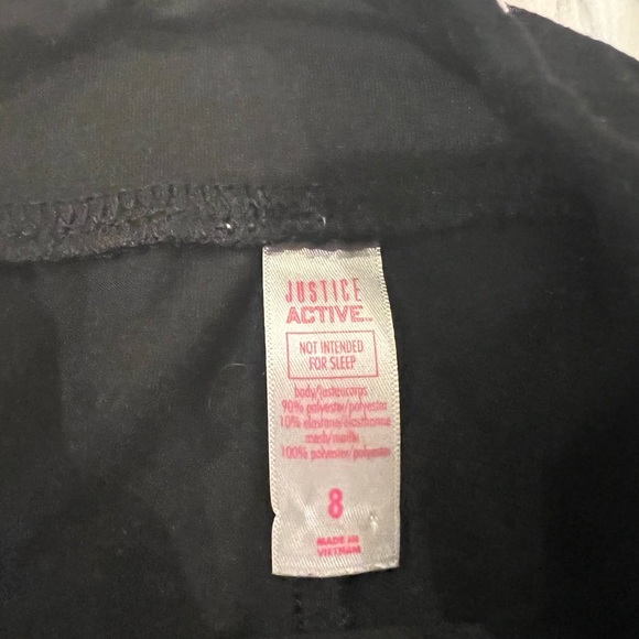 Justice athletic compression shorts; size 8 (girls) - Picture 3 of 3